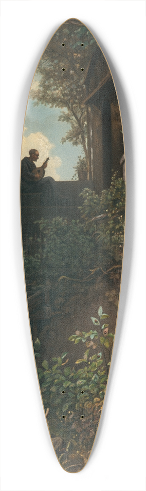 Carl Spitzweg - Golden Evening 39.3 inch art pintail longboard deck