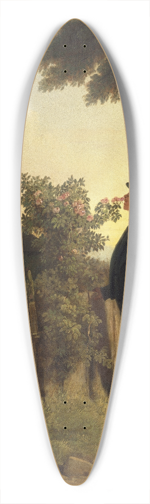 Carl Spitzweg - The Rose Lover 39.3 inch art pintail longboard deck