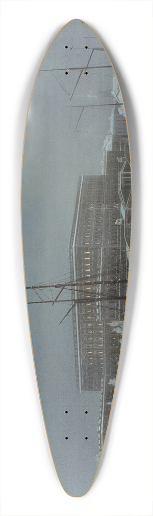 Carl Stefan Bennet - View of the Royal Palace of Stockholm. Winter 39.3 inch art pintail longboard deck