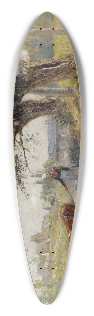 Carl Trgrdh - Countryside near Grez-sur-Loing 39.3 inch art pintail longboard deck