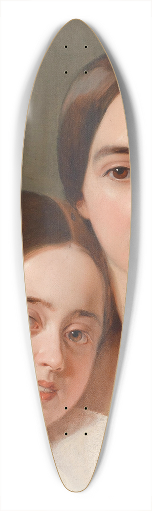 Carl von Saar - Bildnis Alexandrine Pazzani und Caroline von Saar 39.3 inch art pintail longboard deck