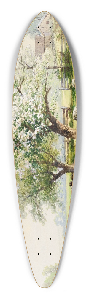 Carl Weber - Pastoral Landscape 39.3 inch art pintail longboard deck