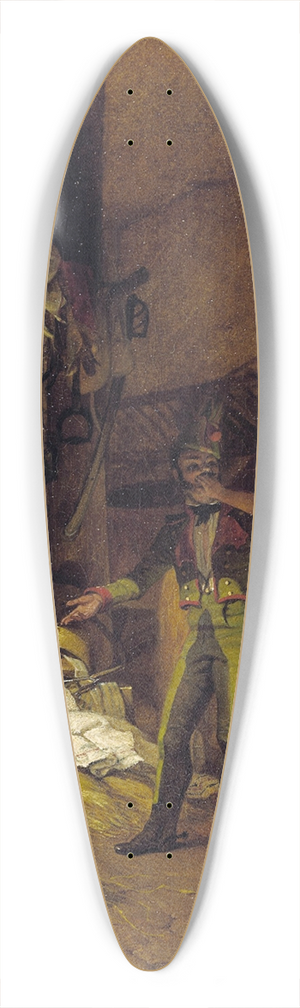 Carl Wilhelm Freiherr von Heideck - A Chevauxleger fiddles with a maid 39.3 inch art pintail longboard deck