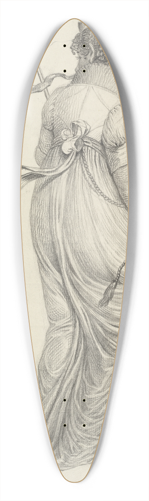 Carl Wilhelm Kolbe the elder - A Fashionable Young Woman Seen from Behind 39.3 inch art pintail longboard deck