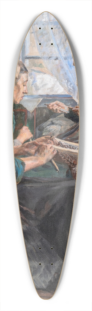 Carl Wilhelmson - Fisherwomen making Nets, Bohusln 39.3 inch art pintail longboard deck