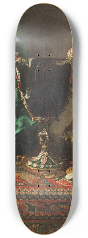 Blaise-Alexandre Desgoffe - Still life with the hard stoneewer 8.25 inch art skate deck
