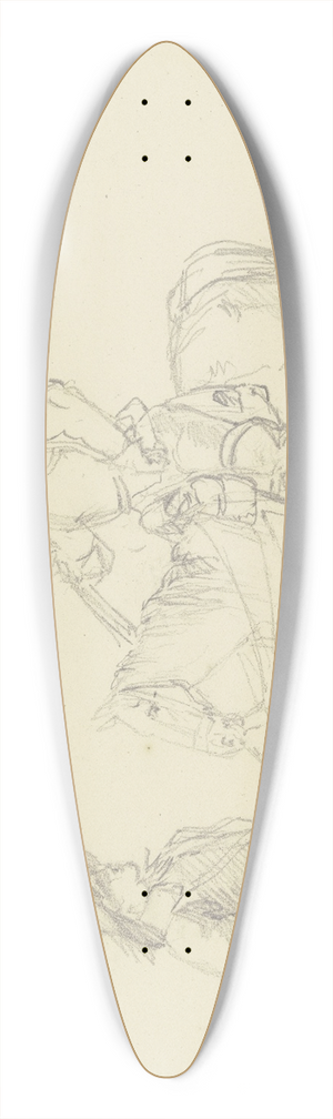 Carl Wilhelm von Heideck - Ein Lanzenreiter aus dem dreiigjhrigen Kriege spricht mit einem Offizier zu Fue 39.3 inch art pintail longboard deck
