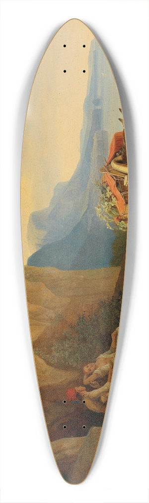 Carl Wilhelm von Heideck - Greece, resting on the way to the market 39.3 inch art pintail longboard deck