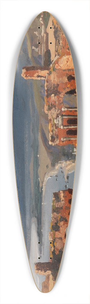 Carl Wuttke - Blick vom antiken Theater in Taormina auf den tna 39.3 inch art pintail longboard deck
