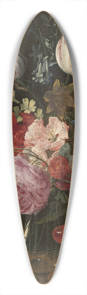 Carstian Luyckx - Flowers in a glass vase 39.3 inch art pintail longboard deck
