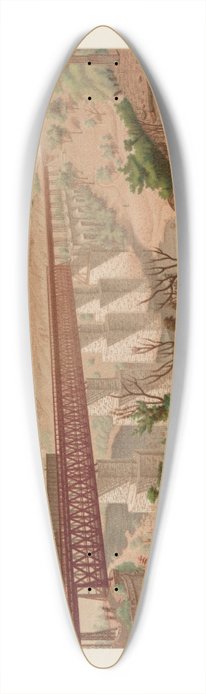 Casimiro Castro - Puente de la Soledad; Tomado desde el Hospital, plate 3 39.3 inch art pintail longboard deck