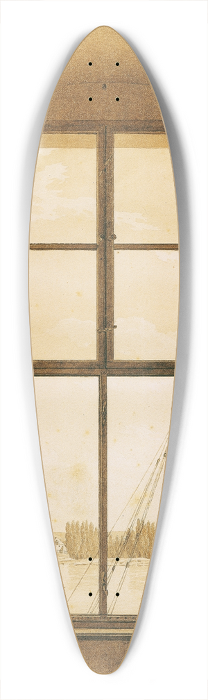 Caspar David Friedrich - Blick aus dem Atelier des Knstlers (rechtes Fenster) 39.3 inch art pintail longboard deck