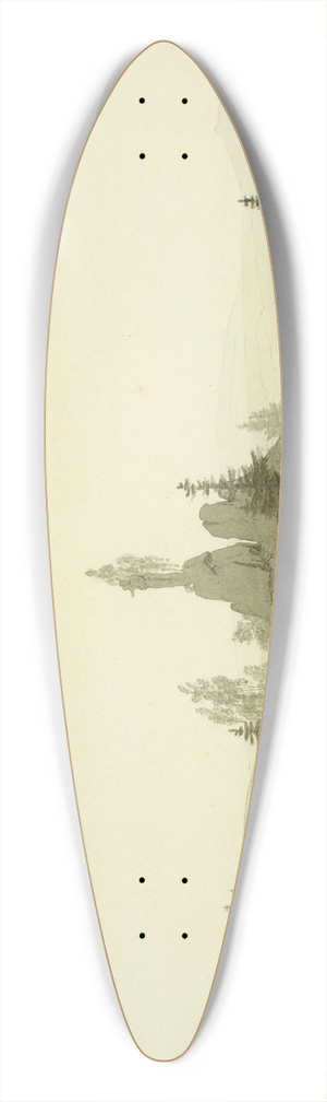Caspar David Friedrich - Statue of the Madonna in the Mountains 39.3 inch art pintail longboard deck