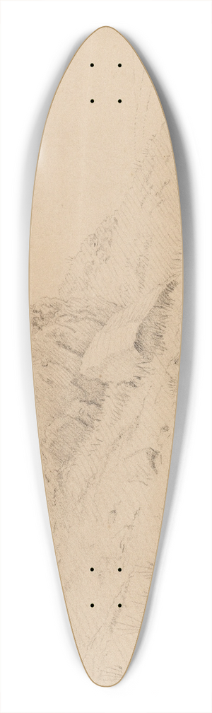 Caspar David Friedrich - Wiese in Teplitz 39.3 inch art pintail longboard deck