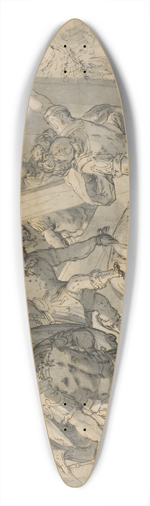 Caspar Fraisinger - Christ Falling Under the Cross 39.3 inch art pintail longboard deck