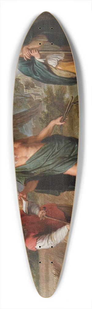 Caspar Jacob Van Opstal The Younger - Allegory Of Time, Work And Idleness 39.3 inch art pintail longboard deck