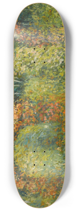 Blanche Hosched-Monet - La roseraie  Giverny 8.25 inch art skate deck
