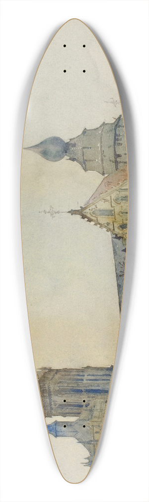 Cass Gilbert - Antwerp Cathedral 39.3 inch art pintail longboard deck
