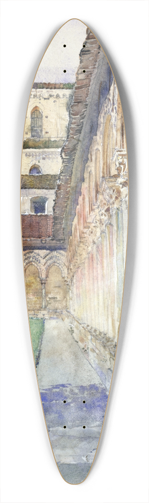 Cass Gilbert - Cathedral at Monreale, Sicily 39.3 inch art pintail longboard deck