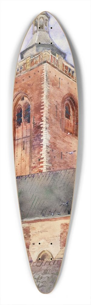 Cass Gilbert - St. Martins Church, Utrecht, Holland 39.3 inch art pintail longboard deck