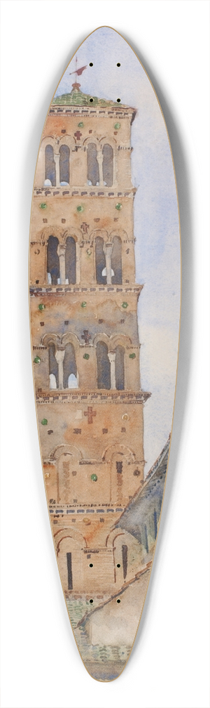 Cass Gilbert - Tower, San Francisco Romano, Rome 39.3 inch art pintail longboard deck
