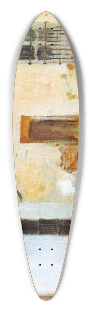Cecilio Pl y Gallardo - A corner of Granada 39.3 inch art pintail longboard deck