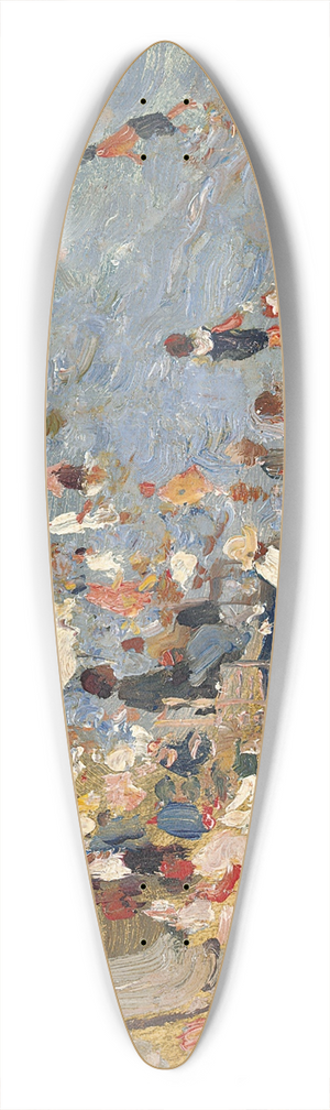 Cecilio Pl y Gallardo - La Playa,Figures On The Beach 39.3 inch art pintail longboard deck