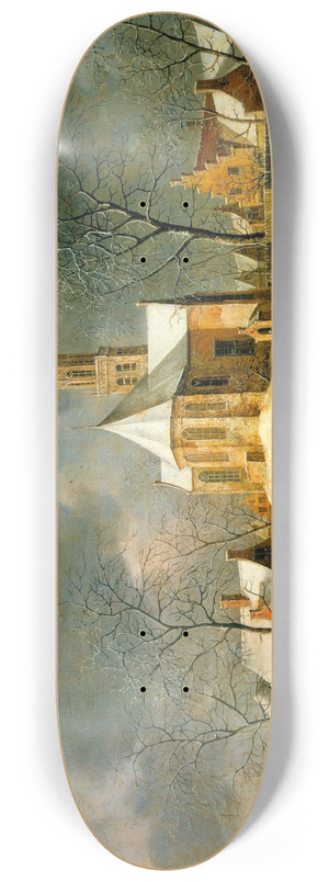 Abraham Beerstraaten - The village of Midlum 8.25 inch art skate deck