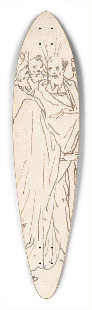 Cesare Nebbia - Moses and Other Figures 39.3 inch art pintail longboard deck Cesare Nebbia - Moses and Other Figures 39.3 inch art pintail longboard deck