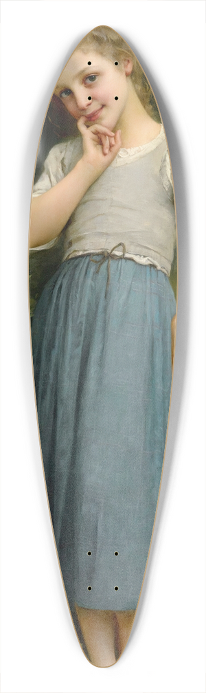 Charles Amable Lenoir - Young Girl With Cherries 39.3 inch art pintail longboard deck