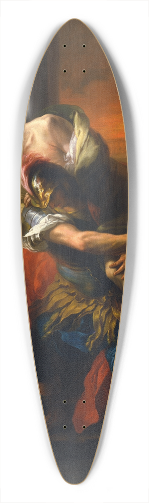 Charles-Andr van Loo - Aeneas Rescuing his Father from the Fire at Troy 39.3 inch art pintail longboard deck