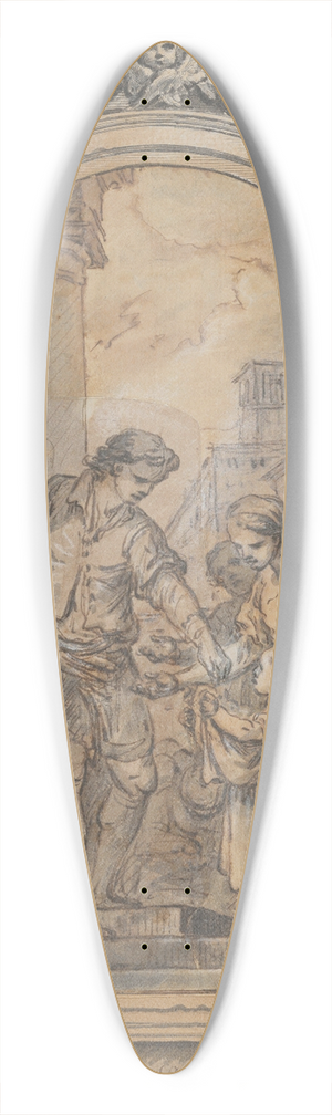 Charles-Andr van Loo - St. Gregory Distributing His Worldly Goods to the Poor 39.3 inch art pintail longboard deck