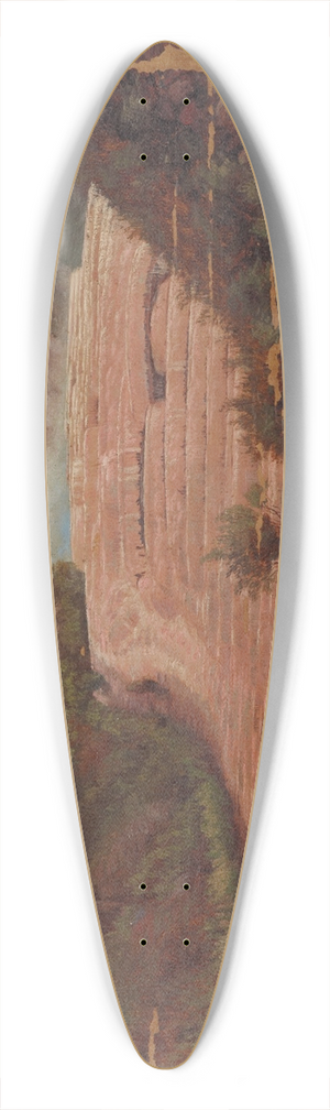 Charles Blomfield - Pink Terraces 39.3 inch art pintail longboard deck