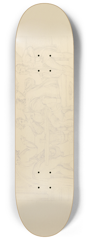 Bonaventura Genelli - Aus dem Leben eines Wstlings; V. Der Wstling erhlt den Brautkranz seiner seiner Gemahlin zurck 8.25 inch art skate deck