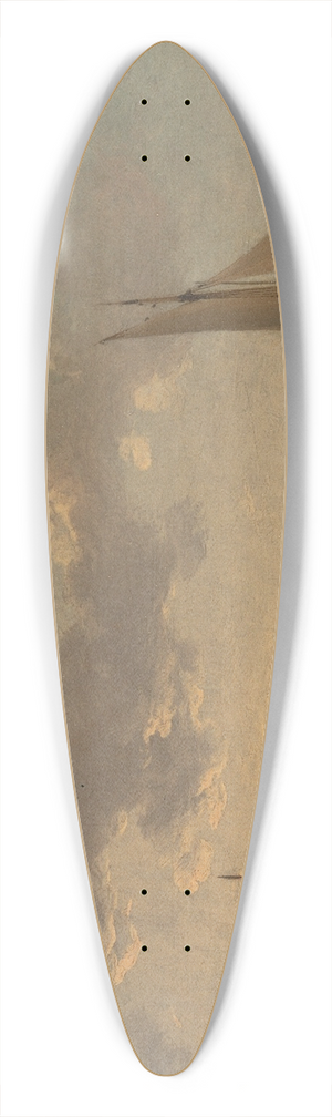 Charles Brooking - A Lugger and a Smack in Light Airs 39.3 inch art pintail longboard deck