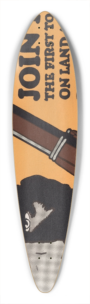 Charles Buckles Falls - Join me  the first to fight on land and sea  U.S. Marines 39.3 inch art pintail longboard deck