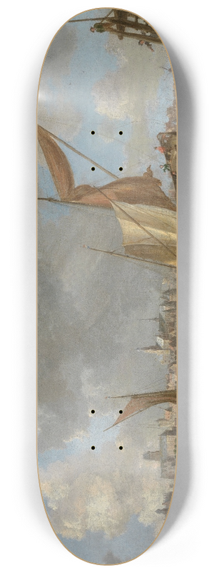 Bonaventura Peeters the Elder - A View of Vlissingen 8.25 inch art skate deck