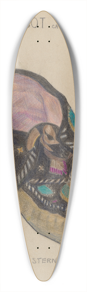 Charles Charon - Moccasin 39.3 inch art pintail longboard deck