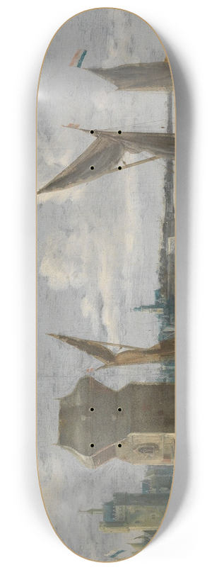 Bonaventura Peeters the Elder - The Antwerp Shipyard 8.25 inch art skate deck