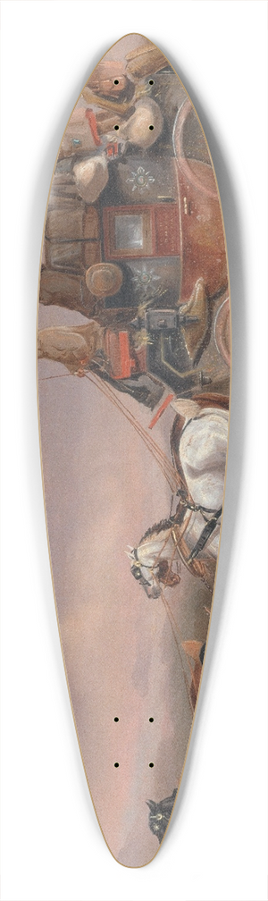 Charles Cooper Henderson - Mail Coaches on the Road- the Louth-London Royal Mail progressing at Speed 39.3 inch art pintail longboard deck