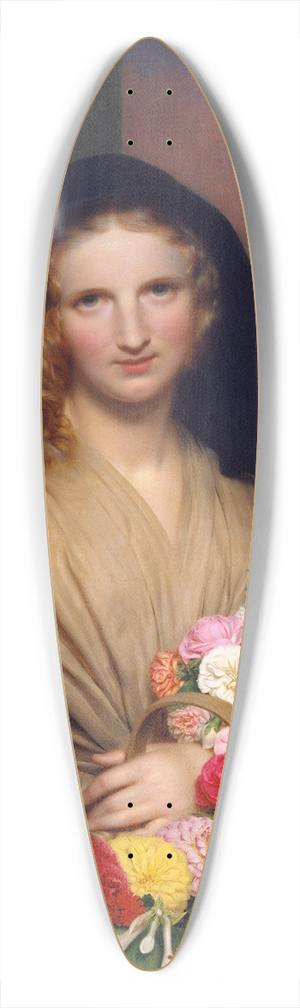 Charles Cromwell Ingham - The Flower Girl 39.3 inch art pintail longboard deck