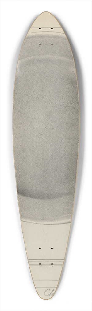 Charles Cullen - Pewter Plate 39.3 inch art pintail longboard deck