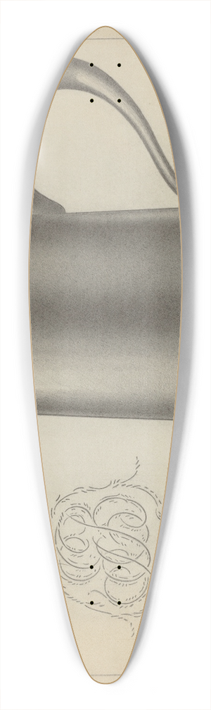 Charles Cullen - Pewter Tankard 39.3 inch art pintail longboard deck