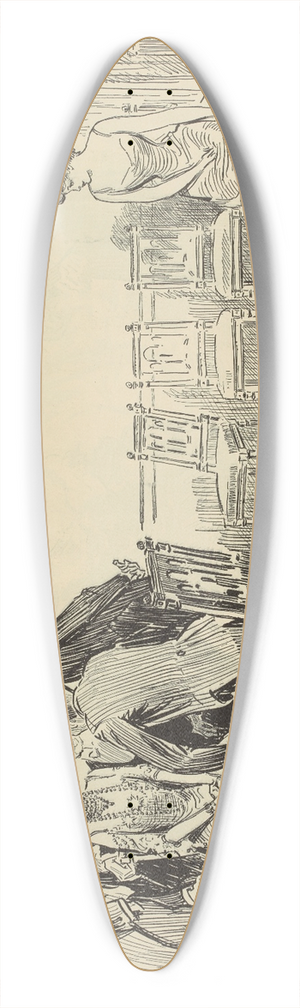 Charles Dana Gibson - $$$$$ 39.3 inch art pintail longboard deck