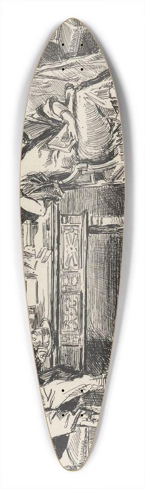 Charles Dana Gibson - Advice to the mentally feeble  Go back to the stable as soon as possible 39.3 inch art pintail longboard deck