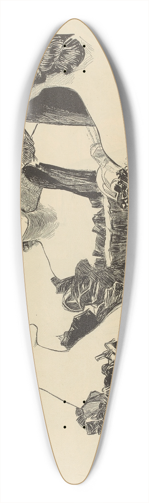 Charles Dana Gibson - After Dinner 39.3 inch art pintail longboard deck Charles Dana Gibson - After Dinner 39.3 inch art pintail longboard deck