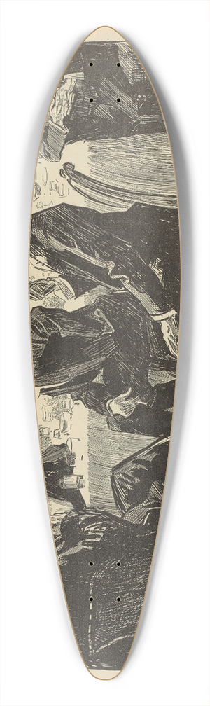 Charles Dana Gibson - After dinner conversation 39.3 inch art pintail longboard deck Charles Dana Gibson - After dinner conversation 39.3 inch art pintail longboard deck