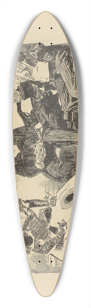 Charles Dana Gibson - After the performance 39.3 inch art pintail longboard deck
