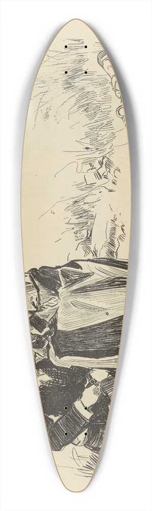 Charles Dana Gibson - A good game for two 39.3 inch art pintail longboard deck