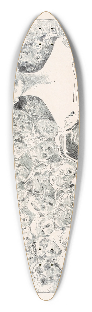 Charles Dana Gibson - A Love song 39.3 inch art pintail longboard deck